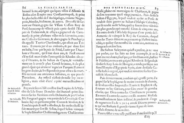 De la republique des Turcs: & là ou l'occasion s'offrera, des meurs & loy de tous Mohamedistes, par Guillaume Postel cosmopolite