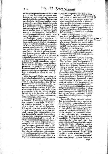 2: Commentariorum in secundum librum sententiarum tomus secundus