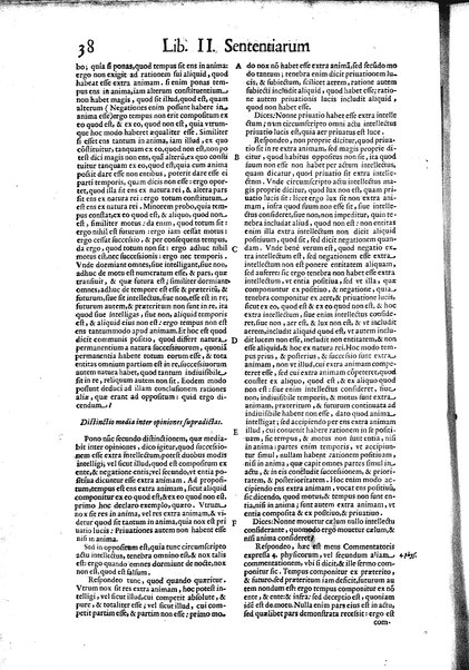 2: Commentariorum in secundum librum sententiarum tomus secundus