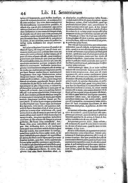 2: Commentariorum in secundum librum sententiarum tomus secundus