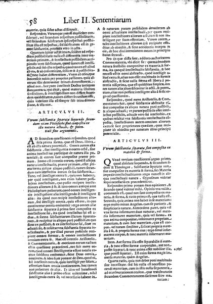 2: Commentariorum in secundum librum sententiarum tomus secundus