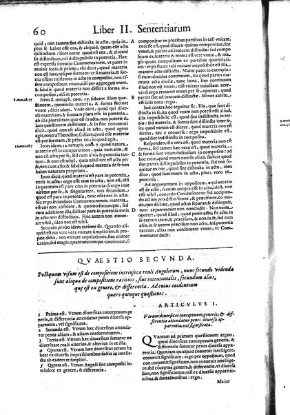 2: Commentariorum in secundum librum sententiarum tomus secundus