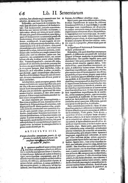 2: Commentariorum in secundum librum sententiarum tomus secundus