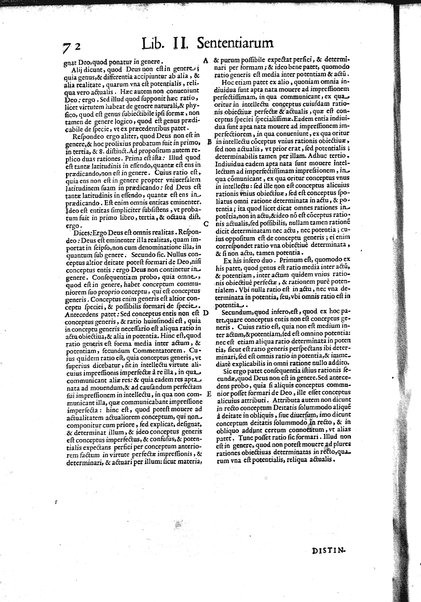 2: Commentariorum in secundum librum sententiarum tomus secundus