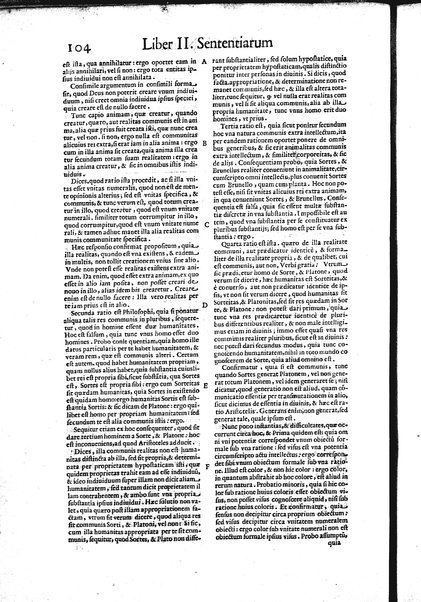 2: Commentariorum in secundum librum sententiarum tomus secundus