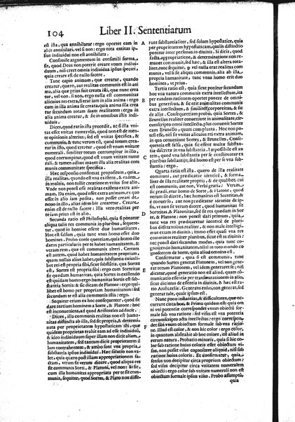 2: Commentariorum in secundum librum sententiarum tomus secundus