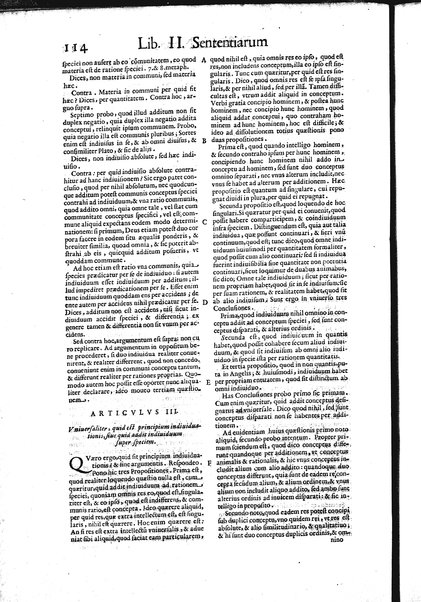 2: Commentariorum in secundum librum sententiarum tomus secundus