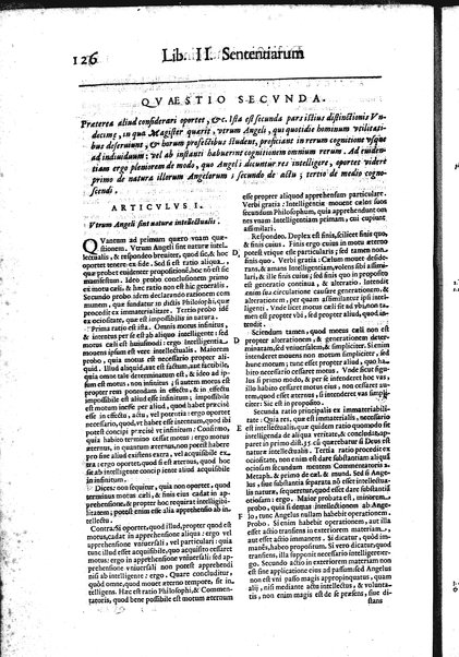 2: Commentariorum in secundum librum sententiarum tomus secundus