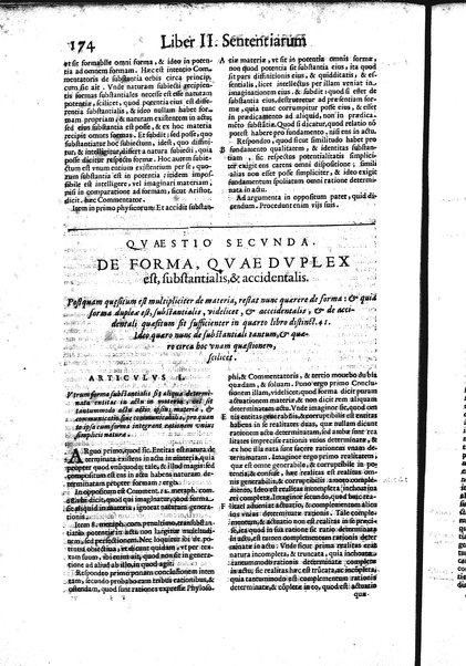 2: Commentariorum in secundum librum sententiarum tomus secundus