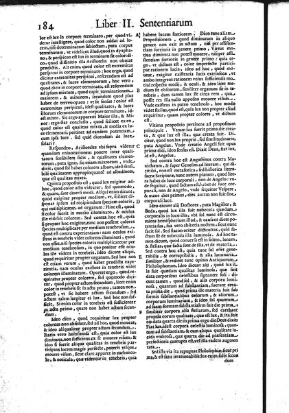 2: Commentariorum in secundum librum sententiarum tomus secundus