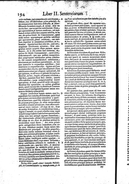 2: Commentariorum in secundum librum sententiarum tomus secundus