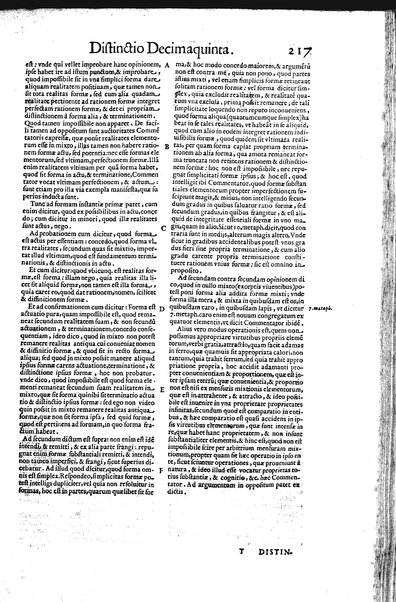 2: Commentariorum in secundum librum sententiarum tomus secundus