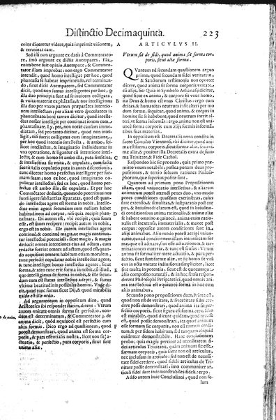 2: Commentariorum in secundum librum sententiarum tomus secundus