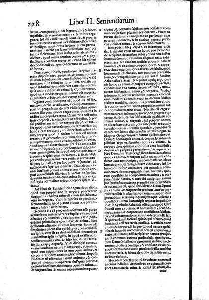 2: Commentariorum in secundum librum sententiarum tomus secundus