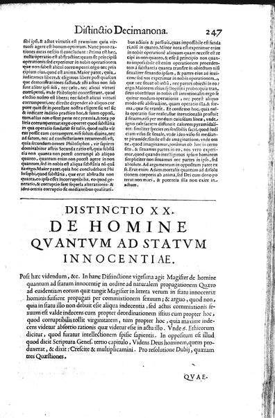 2: Commentariorum in secundum librum sententiarum tomus secundus