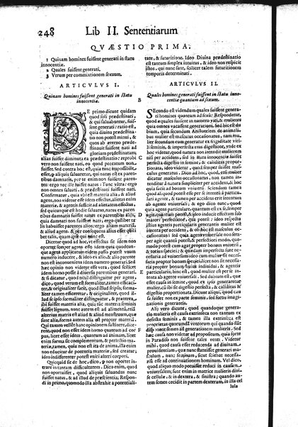 2: Commentariorum in secundum librum sententiarum tomus secundus