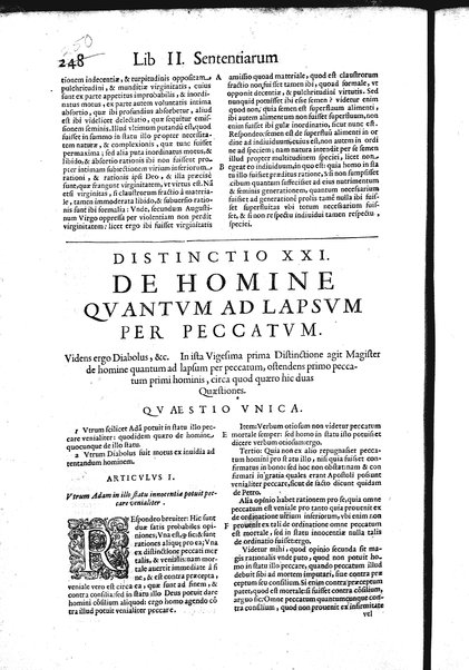 2: Commentariorum in secundum librum sententiarum tomus secundus