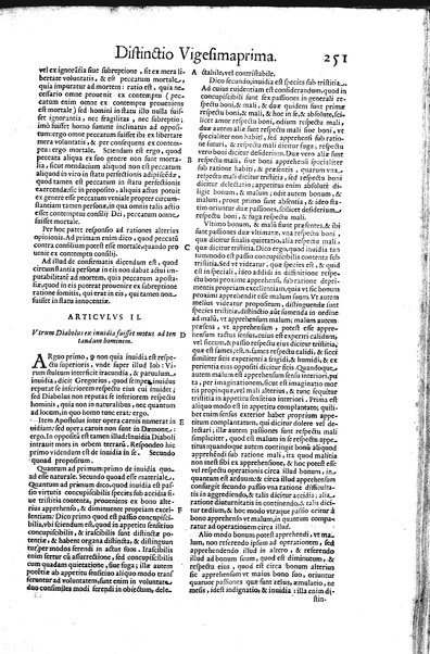 2: Commentariorum in secundum librum sententiarum tomus secundus