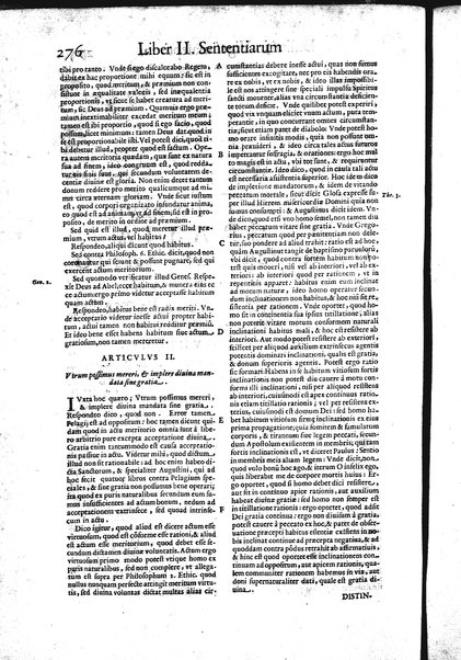 2: Commentariorum in secundum librum sententiarum tomus secundus