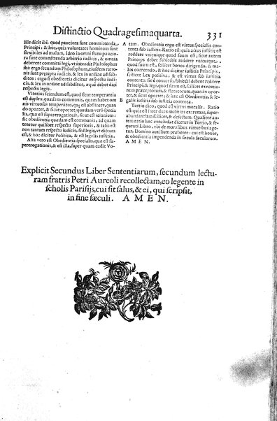 2: Commentariorum in secundum librum sententiarum tomus secundus