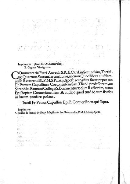 2: Commentariorum in secundum librum sententiarum tomus secundus