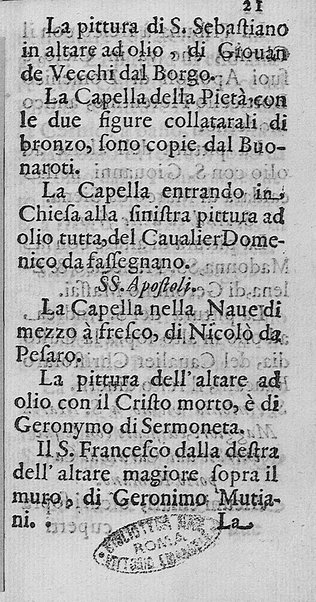 Memoria fatta dal signor Gaspare Celio dell'habito di Christo. Delli nomi dell'artefici delle pitture, che sono in alcune chiese, facciate, e palazzi di Roma