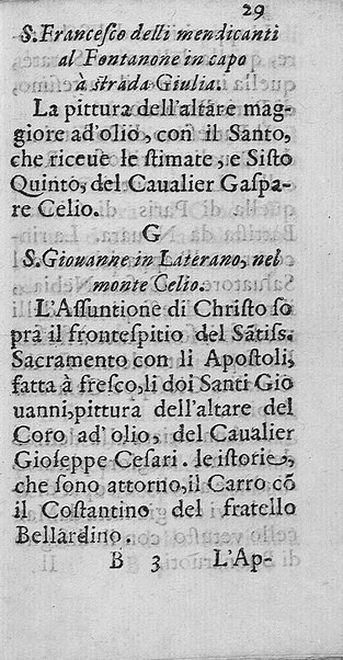 Memoria fatta dal signor Gaspare Celio dell'habito di Christo. Delli nomi dell'artefici delle pitture, che sono in alcune chiese, facciate, e palazzi di Roma