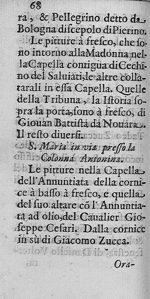 Memoria fatta dal signor Gaspare Celio dell'habito di Christo. Delli nomi dell'artefici delle pitture, che sono in alcune chiese, facciate, e palazzi di Roma