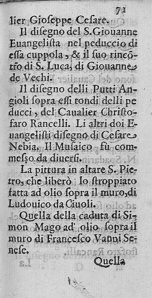 Memoria fatta dal signor Gaspare Celio dell'habito di Christo. Delli nomi dell'artefici delle pitture, che sono in alcune chiese, facciate, e palazzi di Roma
