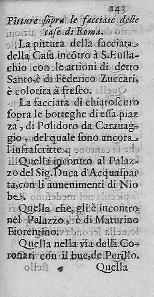 Memoria fatta dal signor Gaspare Celio dell'habito di Christo. Delli nomi dell'artefici delle pitture, che sono in alcune chiese, facciate, e palazzi di Roma