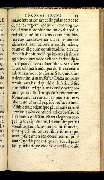 Iordanus Brunus Nolanus De vmbris idearum. Implicantibus artem, quærendi, inueniendi, iudicandi, ordinandi, & applicandi: ad internam scripturam, & non vulgares per memoriam operationes explicatis. Ad Henricum 3. ...