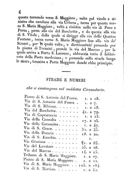 Brevi notizie archeologiche sull'origine delle chiese di Roma conservate, o erette alla dignità parrocchiale dall'immortale sommo pontefice Leone 12. Descrizione dei confini desunta dalle piante topografiche sulle tracce della nuoua riforma. Indice di tutte le strade della città, coi rispettivi numeri, che appartengono ad ogni parrocchia / [Giovanni Battista Bontus]