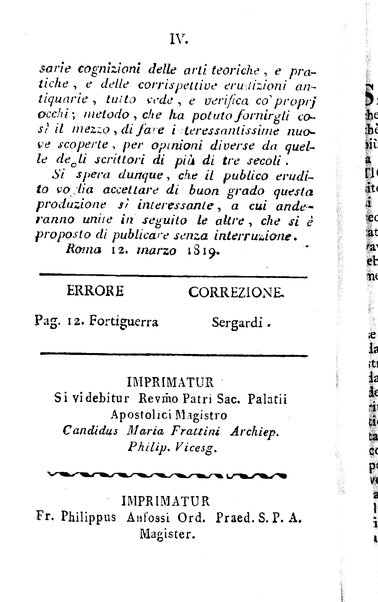 Nuova descrizione de' monumenti antichi ed oggetti d'arte contenuti nel Vaticano e nel Campidoglio colle nuove scoperte fatte alle fabriche più interessanti nel Foro Romano e sue adjacenze ec. compilata per uso de' colti viaggiatori dal sig. avv. D. Carlo Fea, ...