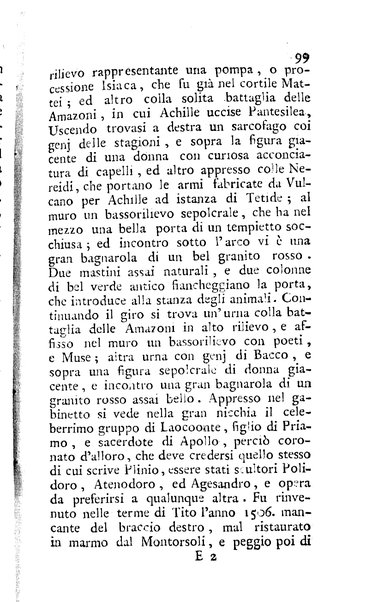 Nuova descrizione de' monumenti antichi ed oggetti d'arte contenuti nel Vaticano e nel Campidoglio colle nuove scoperte fatte alle fabriche più interessanti nel Foro Romano e sue adjacenze ec. compilata per uso de' colti viaggiatori dal sig. avv. D. Carlo Fea, ...