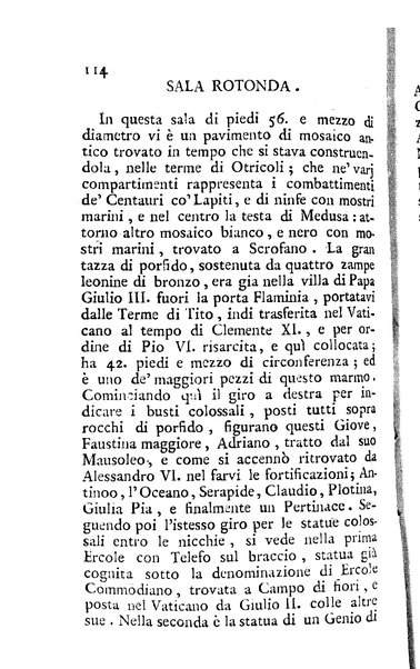 Nuova descrizione de' monumenti antichi ed oggetti d'arte contenuti nel Vaticano e nel Campidoglio colle nuove scoperte fatte alle fabriche più interessanti nel Foro Romano e sue adjacenze ec. compilata per uso de' colti viaggiatori dal sig. avv. D. Carlo Fea, ...