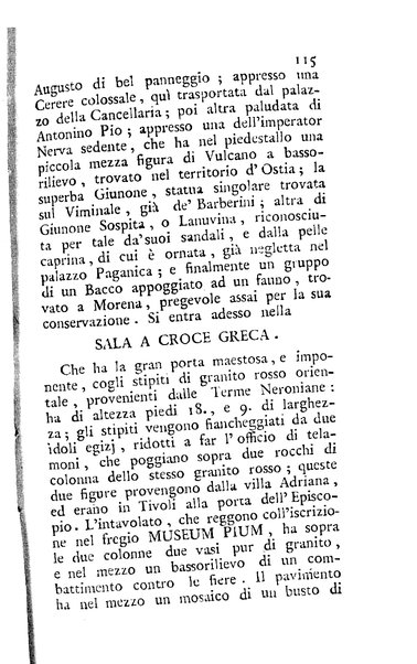 Nuova descrizione de' monumenti antichi ed oggetti d'arte contenuti nel Vaticano e nel Campidoglio colle nuove scoperte fatte alle fabriche più interessanti nel Foro Romano e sue adjacenze ec. compilata per uso de' colti viaggiatori dal sig. avv. D. Carlo Fea, ...