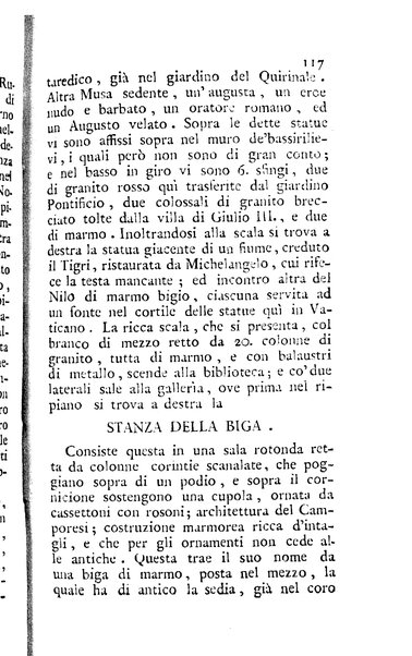 Nuova descrizione de' monumenti antichi ed oggetti d'arte contenuti nel Vaticano e nel Campidoglio colle nuove scoperte fatte alle fabriche più interessanti nel Foro Romano e sue adjacenze ec. compilata per uso de' colti viaggiatori dal sig. avv. D. Carlo Fea, ...