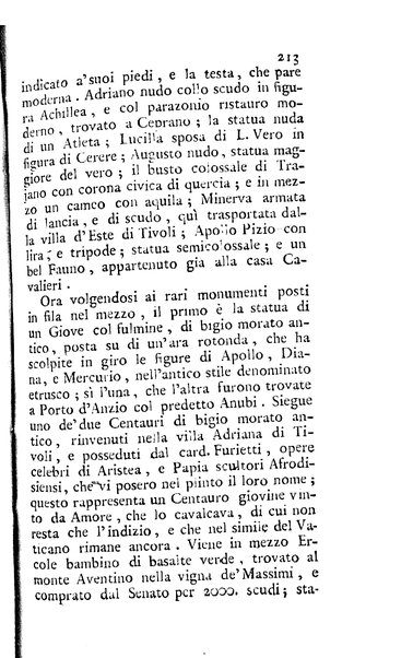 Nuova descrizione de' monumenti antichi ed oggetti d'arte contenuti nel Vaticano e nel Campidoglio colle nuove scoperte fatte alle fabriche più interessanti nel Foro Romano e sue adjacenze ec. compilata per uso de' colti viaggiatori dal sig. avv. D. Carlo Fea, ...