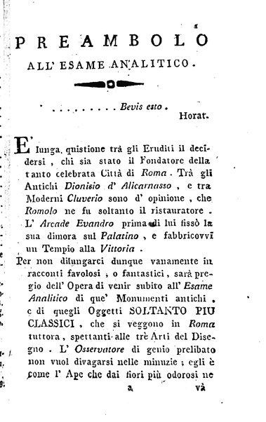 1: Della parte orientale di Roma