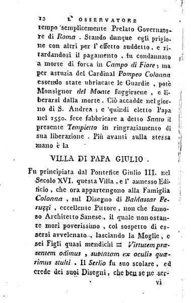 1: Della parte orientale di Roma