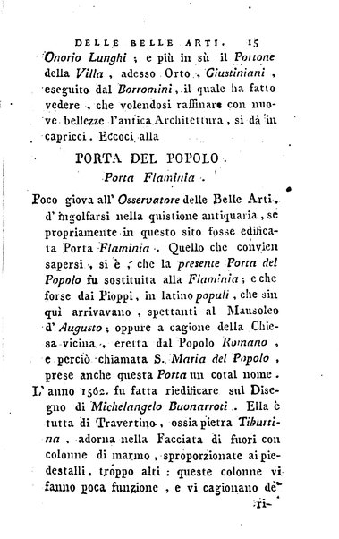 1: Della parte orientale di Roma