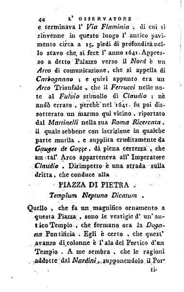 1: Della parte orientale di Roma