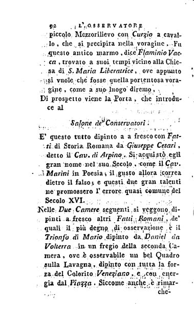 1: Della parte orientale di Roma