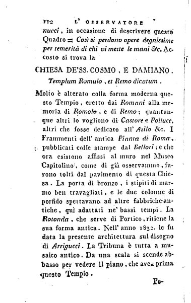 1: Della parte orientale di Roma