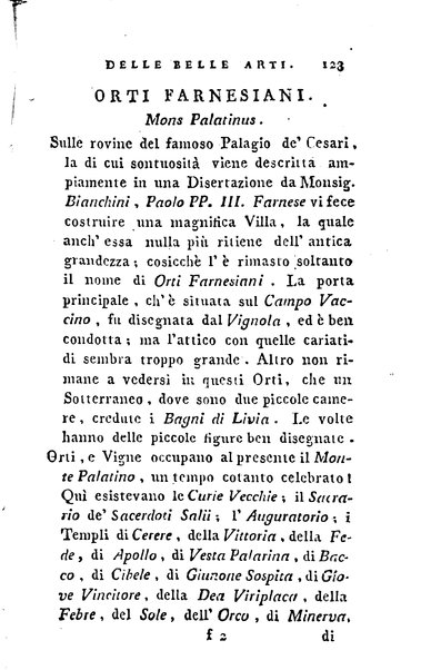 1: Della parte orientale di Roma