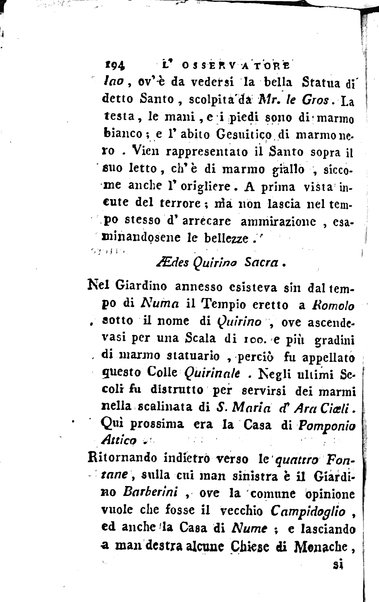 1: Della parte orientale di Roma
