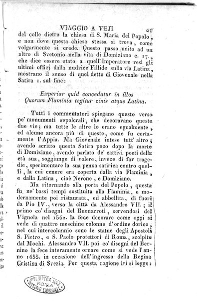 1: Tomo 1. che contiene il viaggio a Veji, Fidene, Tivoli, Alba Fucense, Subiaco, Gabii, Collazia, Labico, e Preneste