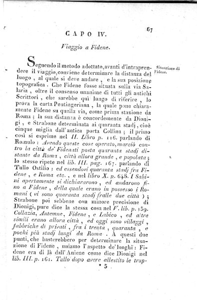 1: Tomo 1. che contiene il viaggio a Veji, Fidene, Tivoli, Alba Fucense, Subiaco, Gabii, Collazia, Labico, e Preneste