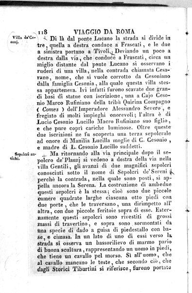 1: Tomo 1. che contiene il viaggio a Veji, Fidene, Tivoli, Alba Fucense, Subiaco, Gabii, Collazia, Labico, e Preneste
