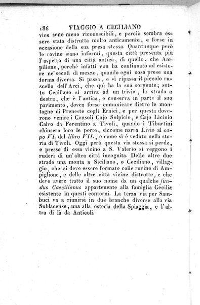 1: Tomo 1. che contiene il viaggio a Veji, Fidene, Tivoli, Alba Fucense, Subiaco, Gabii, Collazia, Labico, e Preneste